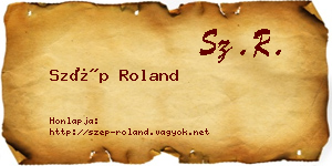 Szép Roland névjegykártya